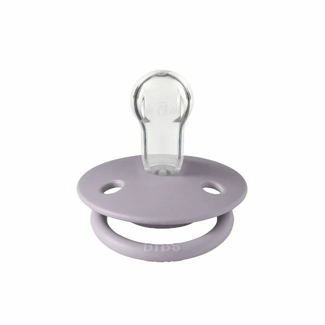 BIBS 2 Chupetas De Lux Silicone Redonda Fossil Grey/Mauve 0-3 Anos