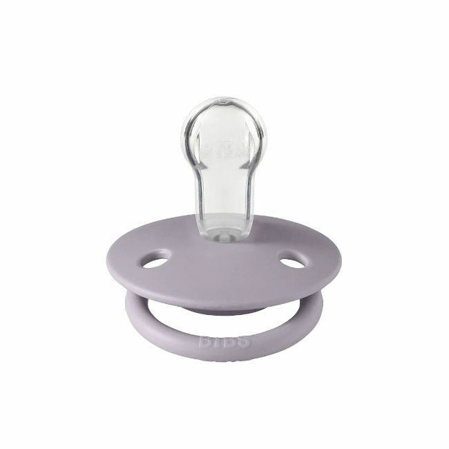 BIBS 2 Chupetas De Lux Silicone Redonda Fossil Grey/Mauve 0-3 Anos