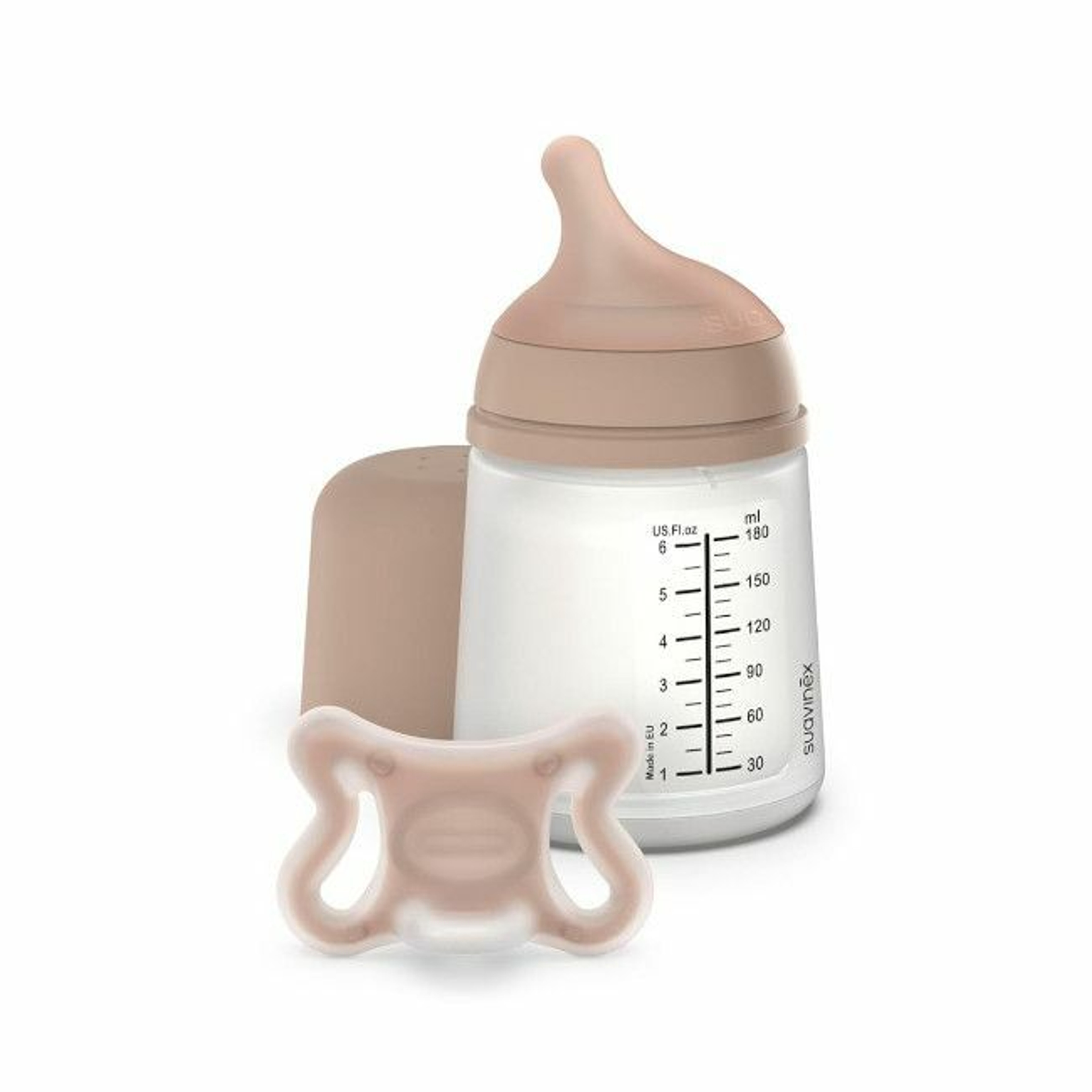 Suavinex Zero.Zero Newborn Set Bottle 180ml + Soother -2-2M Medium