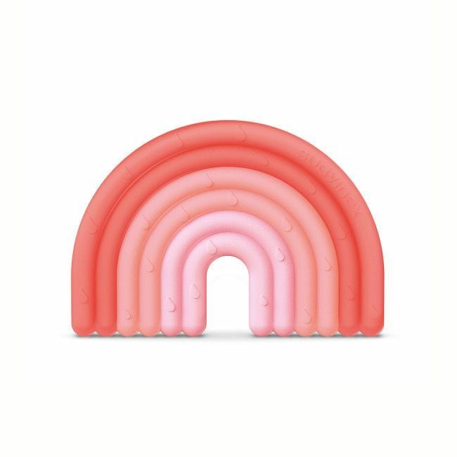 Suavinex Silicone Teether Stage 1 Pink Rainbow +0M