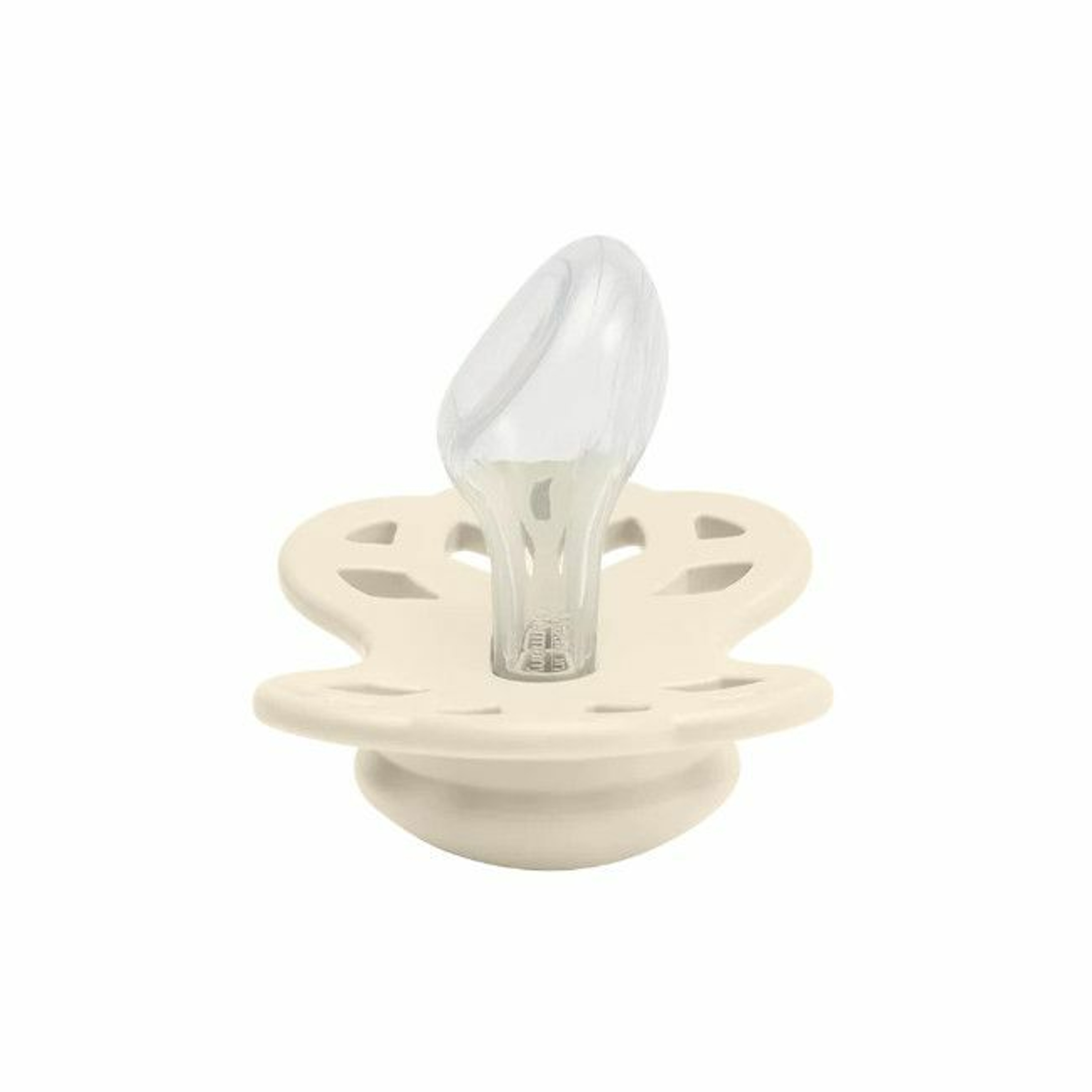 BIBS 2 Chupetas Infinity Silicone Anatómica Ivory/Blush 6-18M