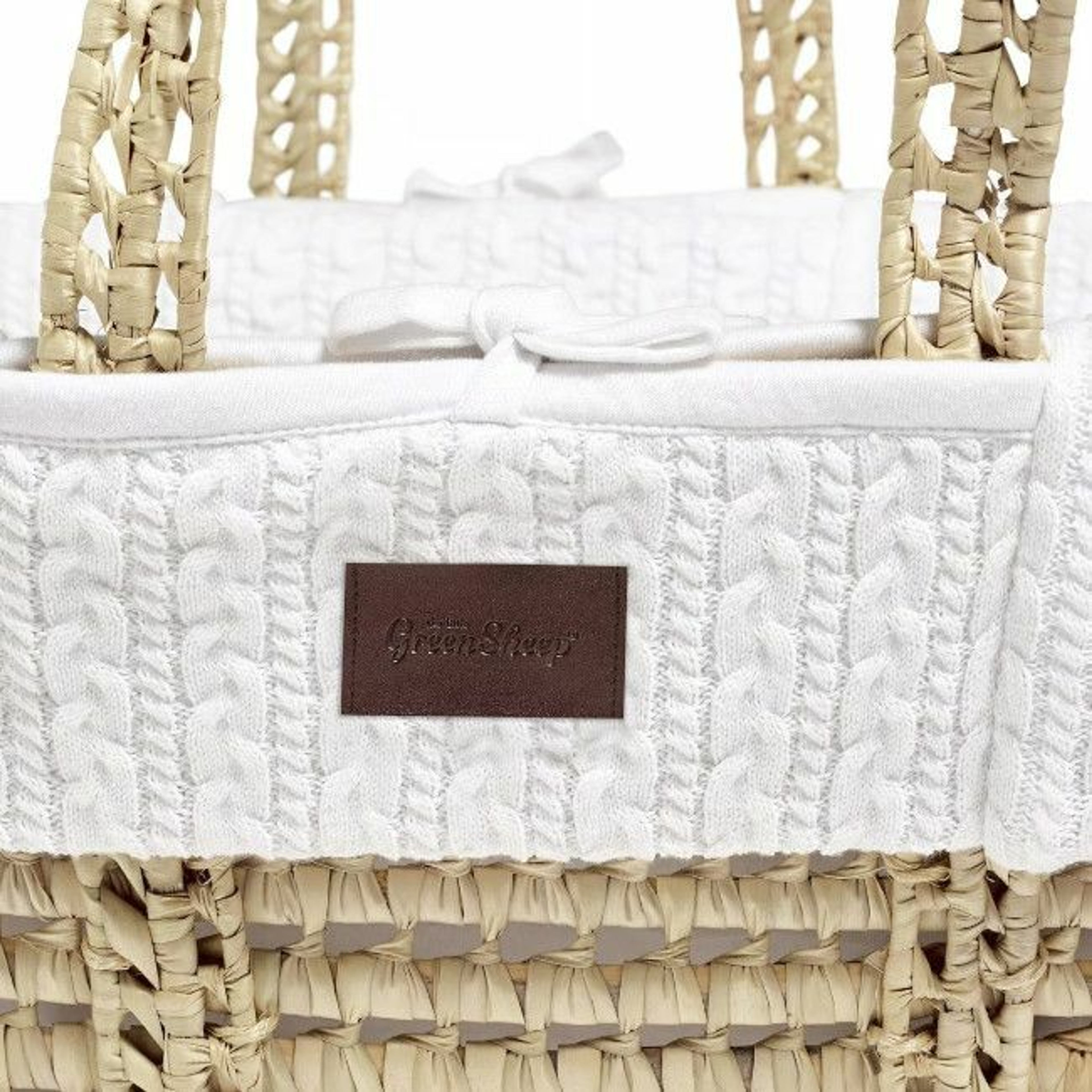 The Little Green Sheep Alcofa Moisés + Suporte Malha White FNB010E