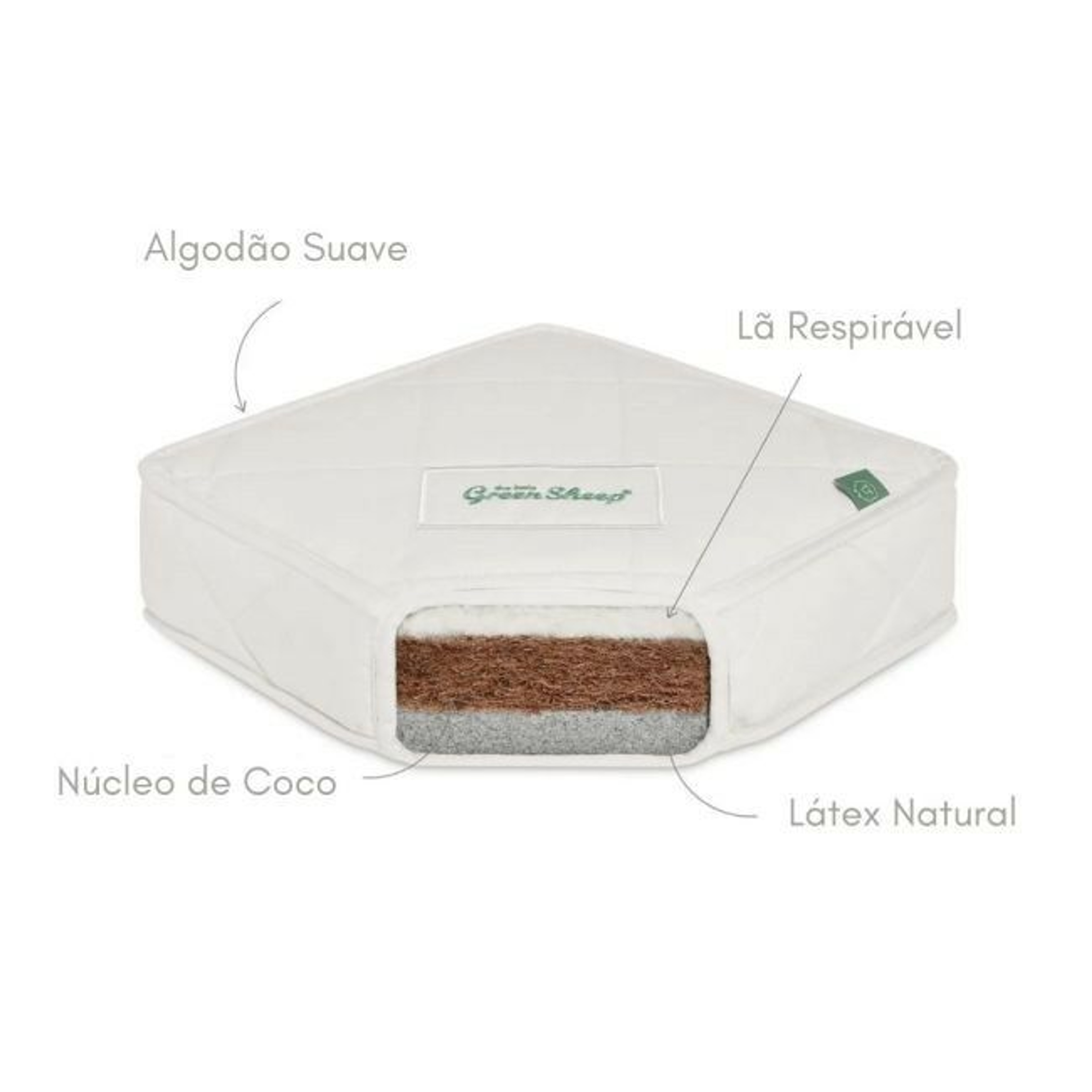 The Little Green Sheep Colchão Natural Twist 70x140 M005B