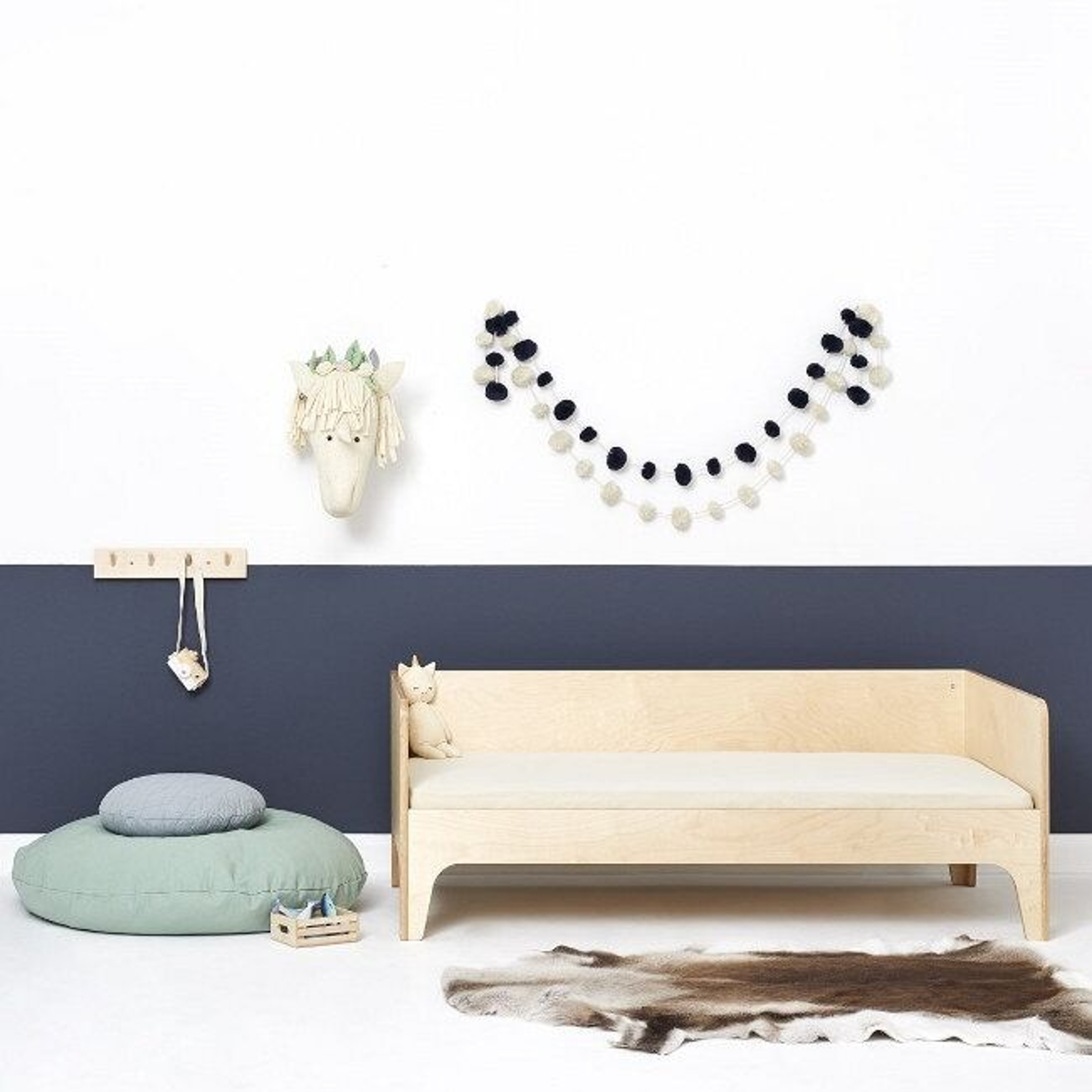 The Little Green Sheep Lençol Cama de Grades Linen BD003CC