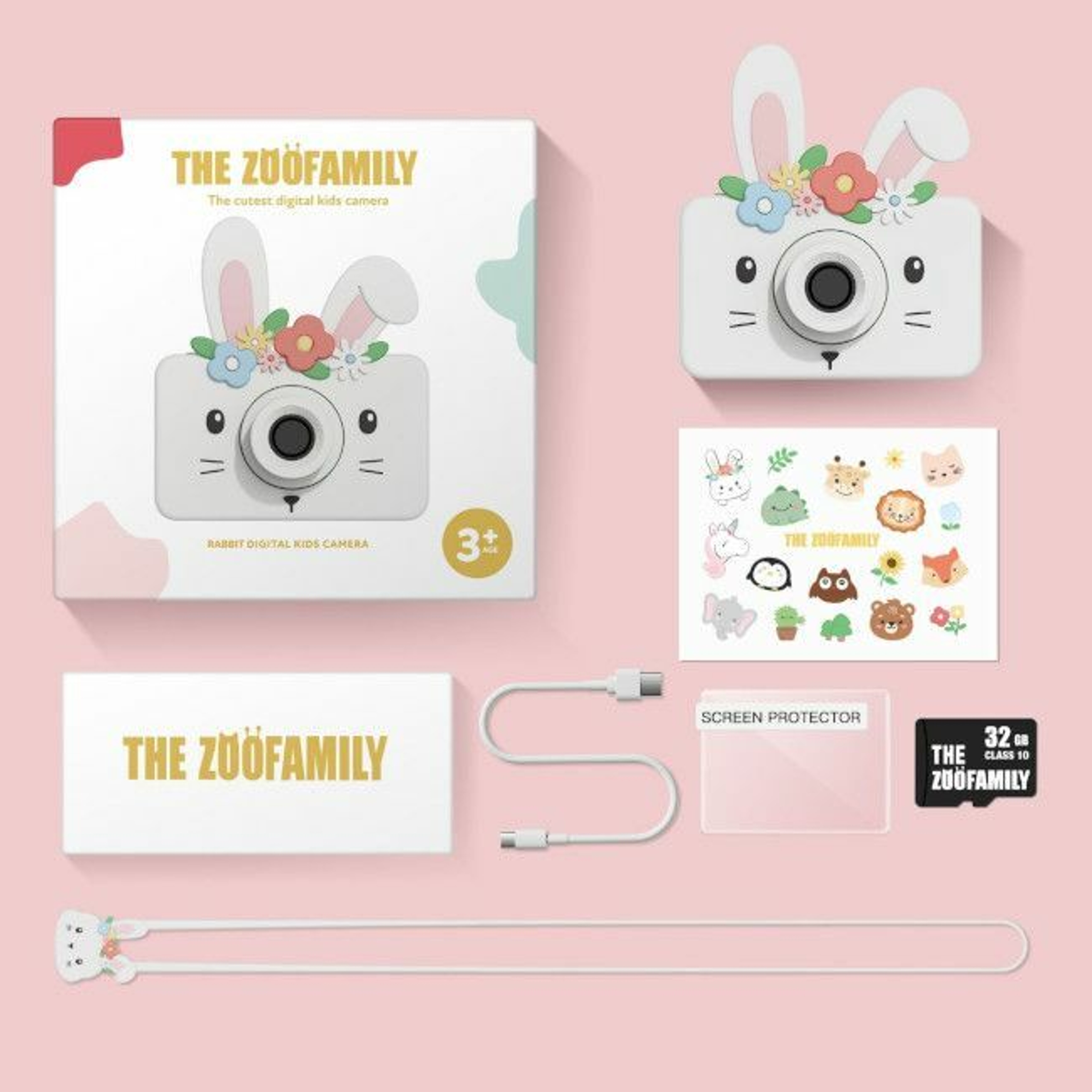 The Zoo Family Máquina Fotográfica Zoo Friends Coelho +3 Anos