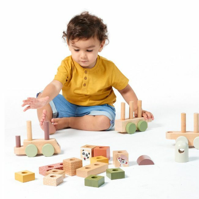 Tiny Love Comboio de Madeira Empilhável Boho Chic +0M