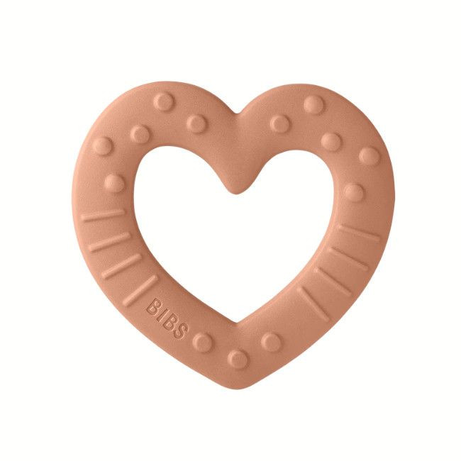 BIBS Baby Bitie Teether Heart Peach +2M