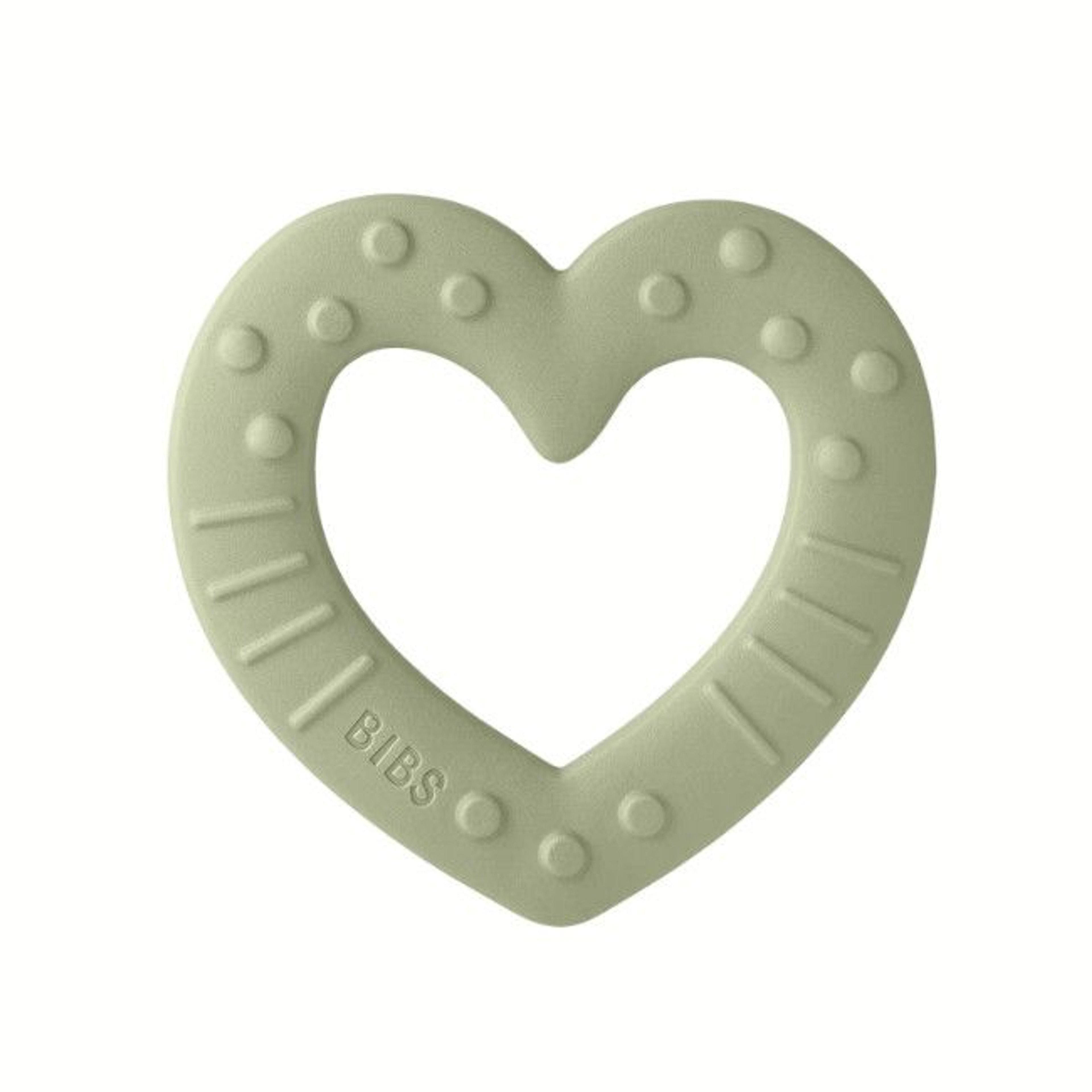 BIBS Baby Bitie Teether Heart Sage +2M