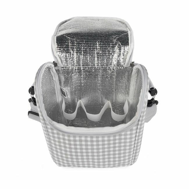 Walking Mum Lancheira Isotérmica I Love Vichy Cinza 1120800086