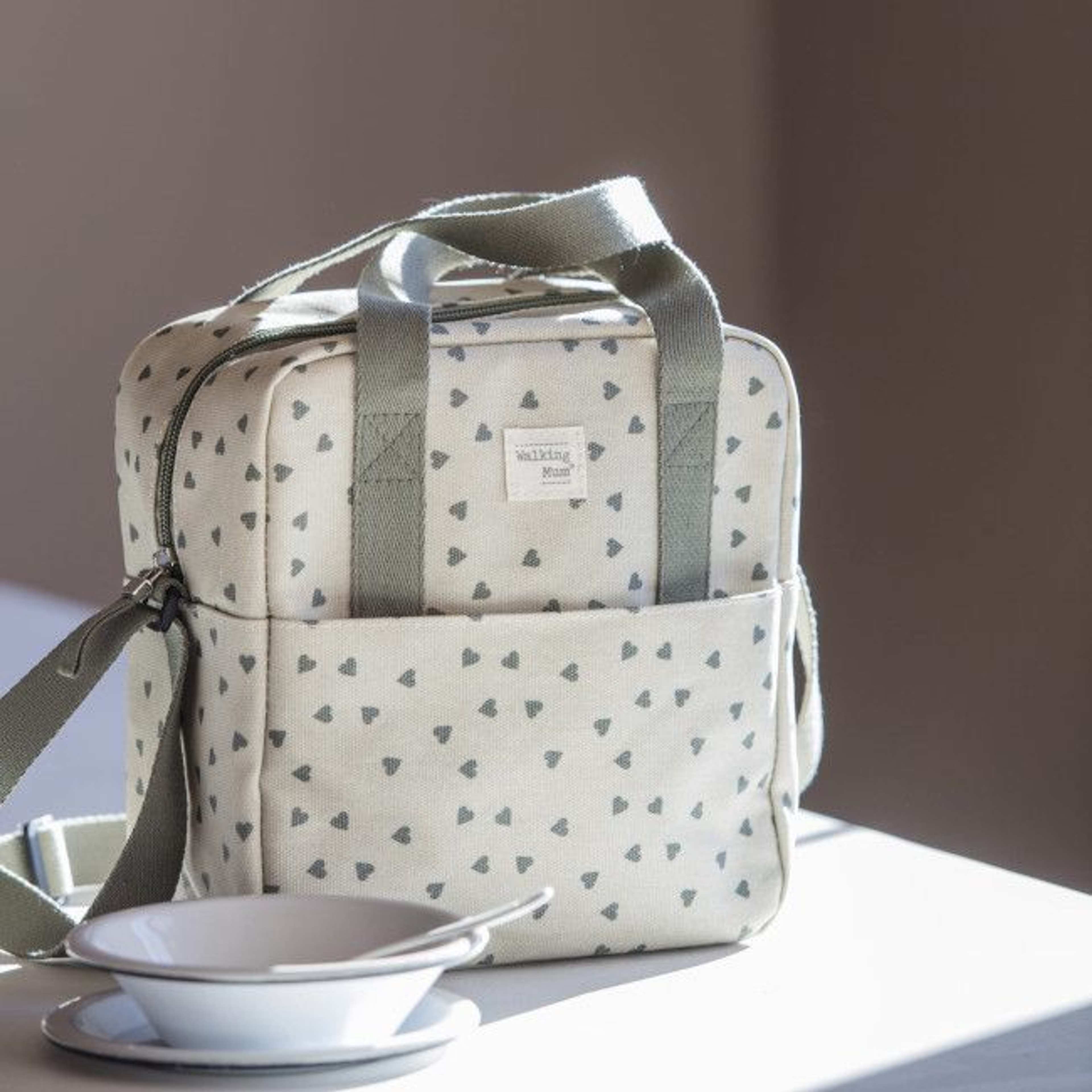 Walking Mum Lancheira Isotérmica Poppy Hearts Moss 1120800344