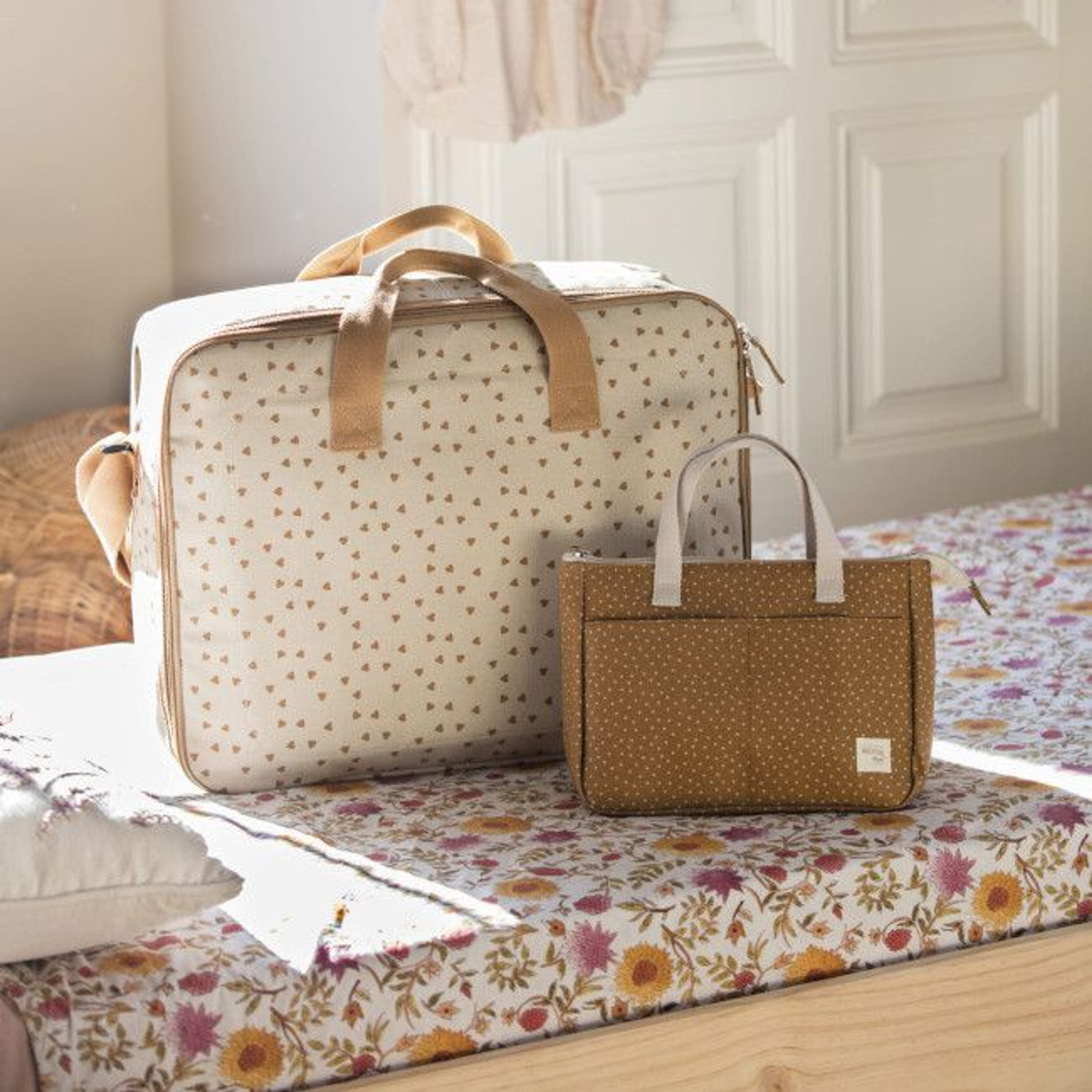 Walking Mum Mala de Maternidade Poppy Hearts Cinnamon 1120800349