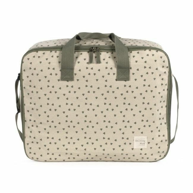 Walking Mum Maternity Bag Poppy Hearts Moss 1120800348