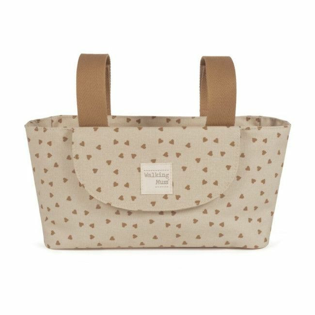 Walking Mum Stroller Organiser Poppy Hearts Cinnamon 1120800329