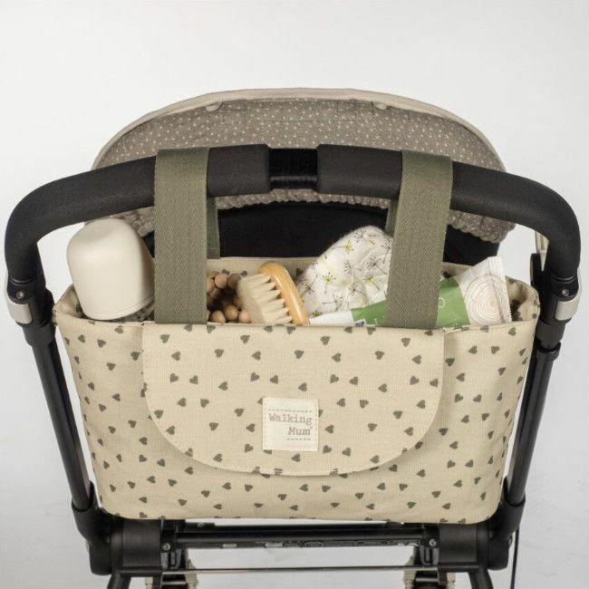 Walking Mum Organizador de Carrinho Poppy Hearts Moss 1120800328