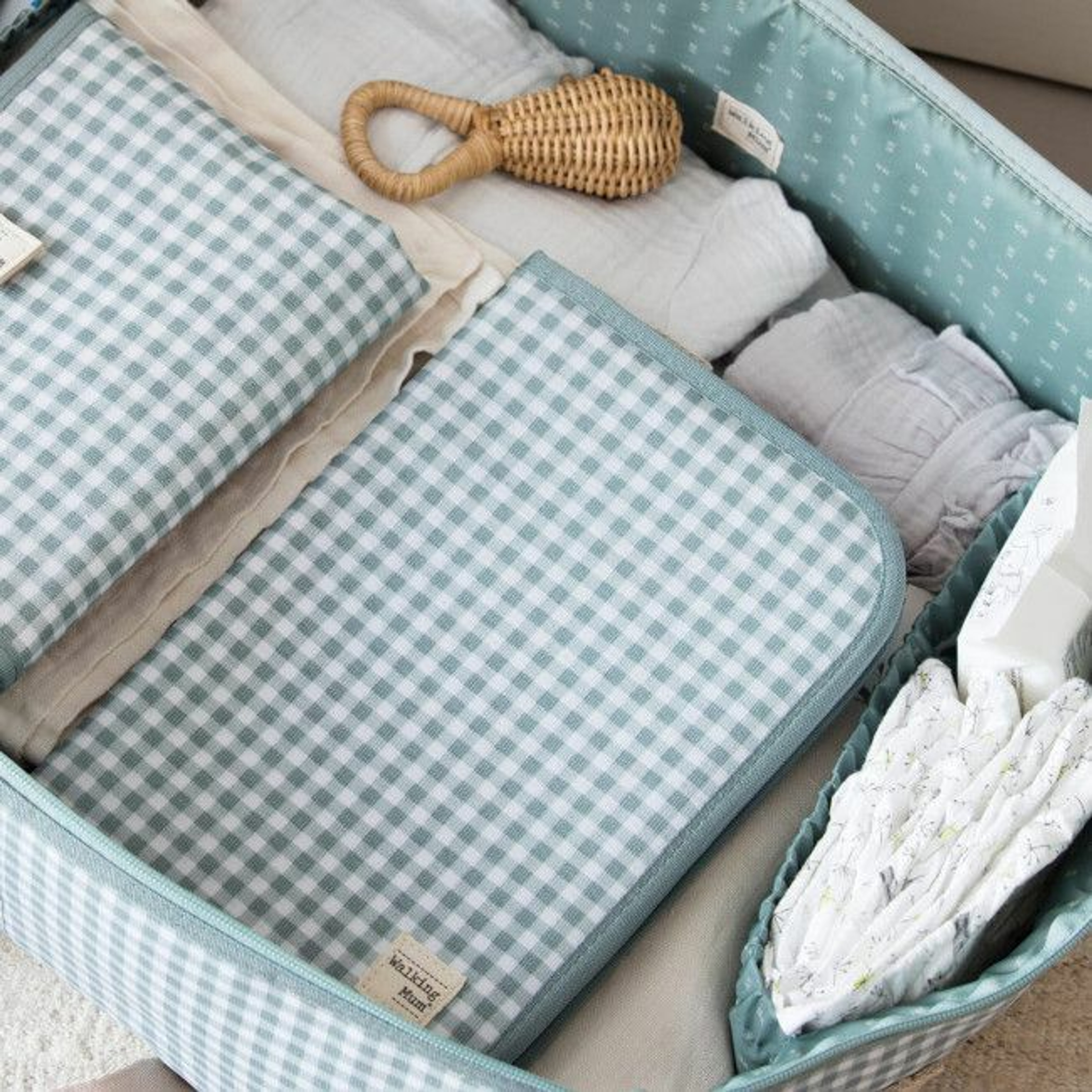 Walking Mum Porta-Documentos I Love Vichy Verde 36271