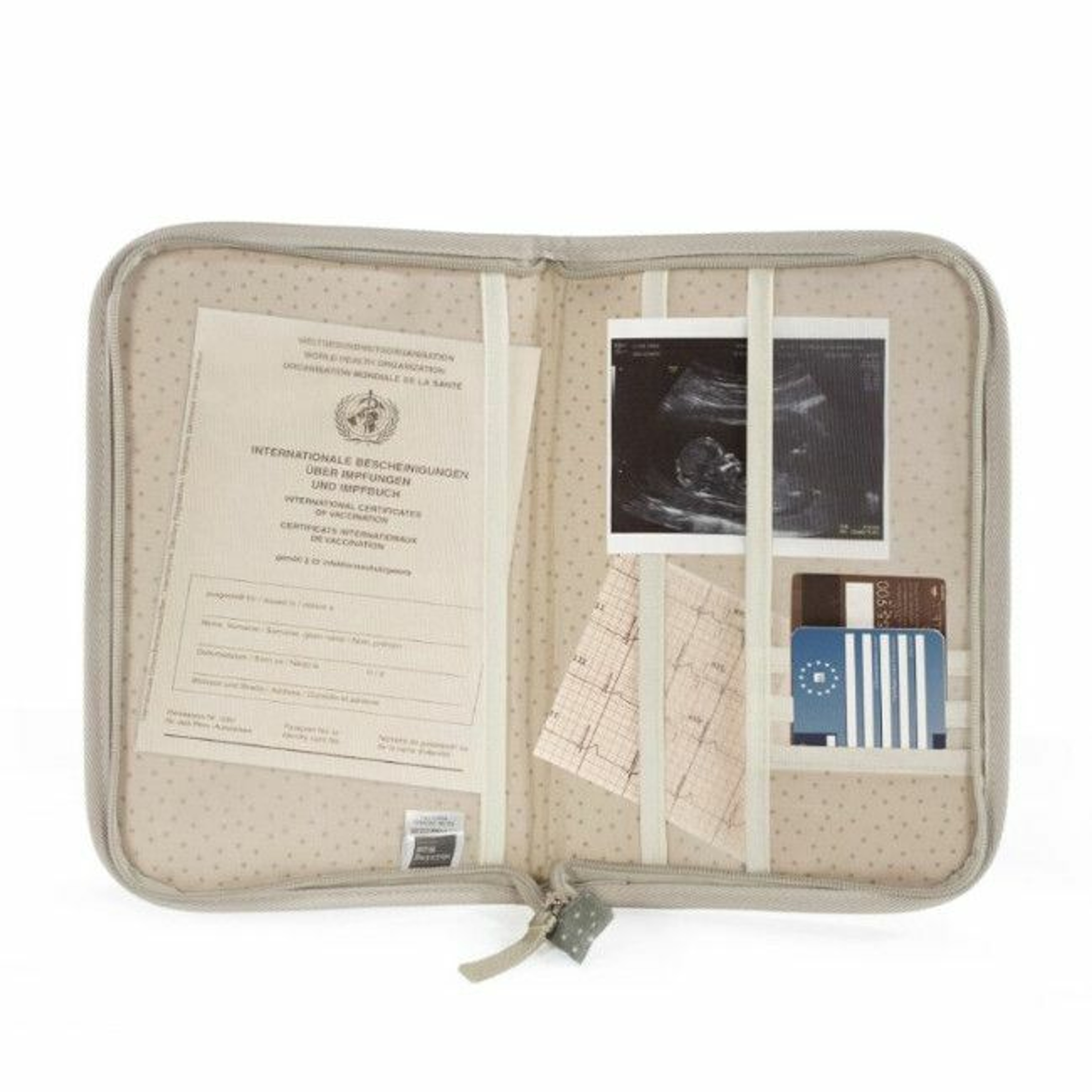 Walking Mum Porta-Documentos Poppy Dots Moss 1120800338