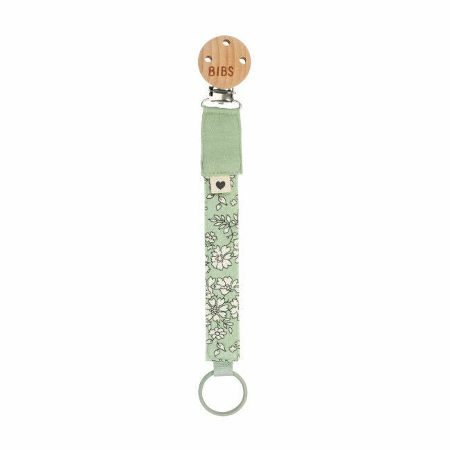 BIBS Cotton Pacifier Clip Liberty Capel Sage