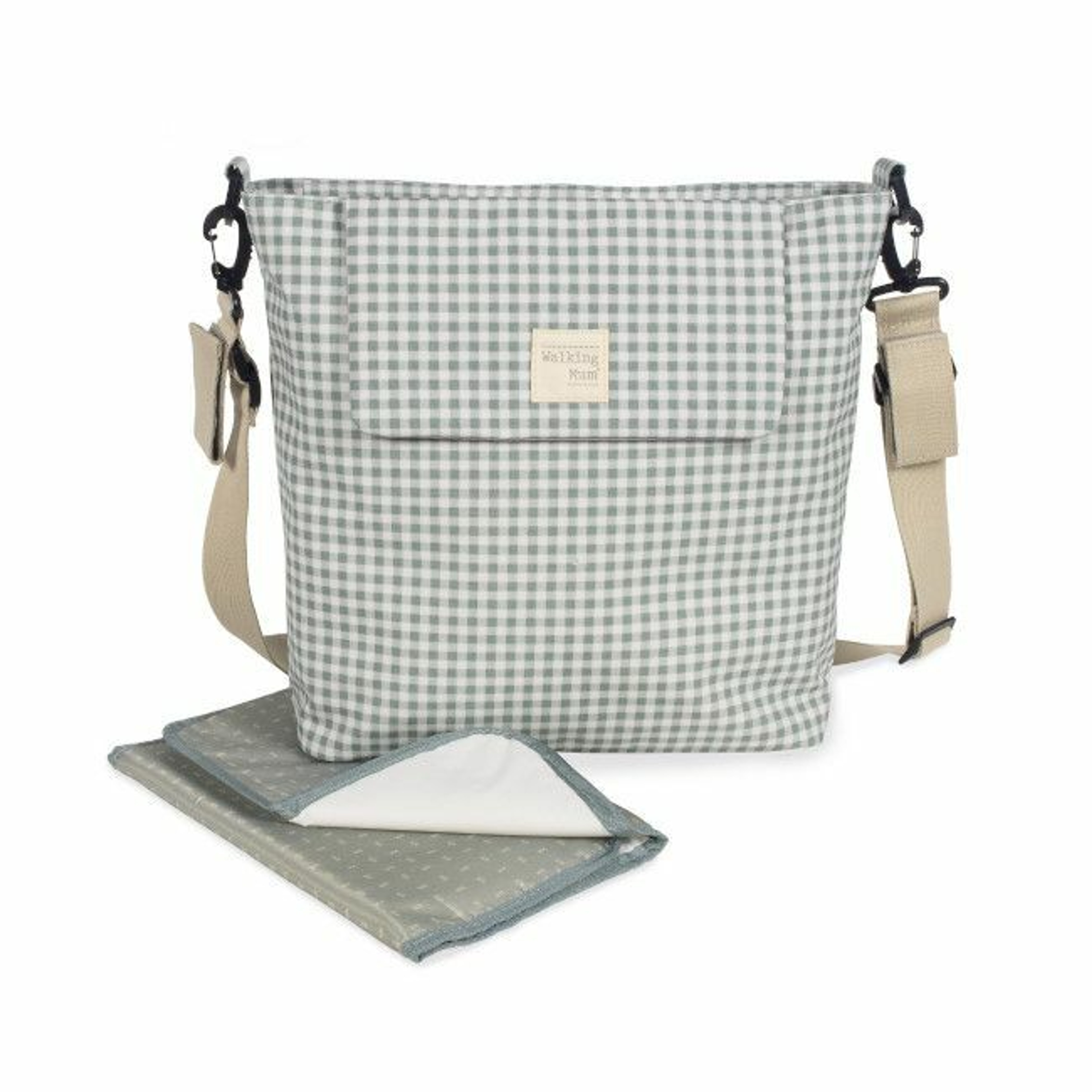 Walking Mum Stroller Bag I Love Vichy Green 36301