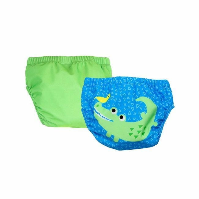 Zoocchini 2 Swim Nappies UPF50+ Crocodile 12-24M ZOO-014-007/M