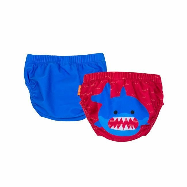Zoocchini 2 Swim Nappies UPF50+ Blue Shark 6-12M ZOO-014-001/S