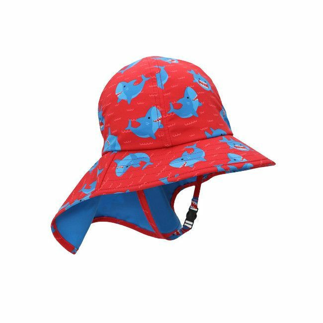 Zoocchini Flap Sun Hat UPF50 Blue Shark 6-24M ZOO-015-001
