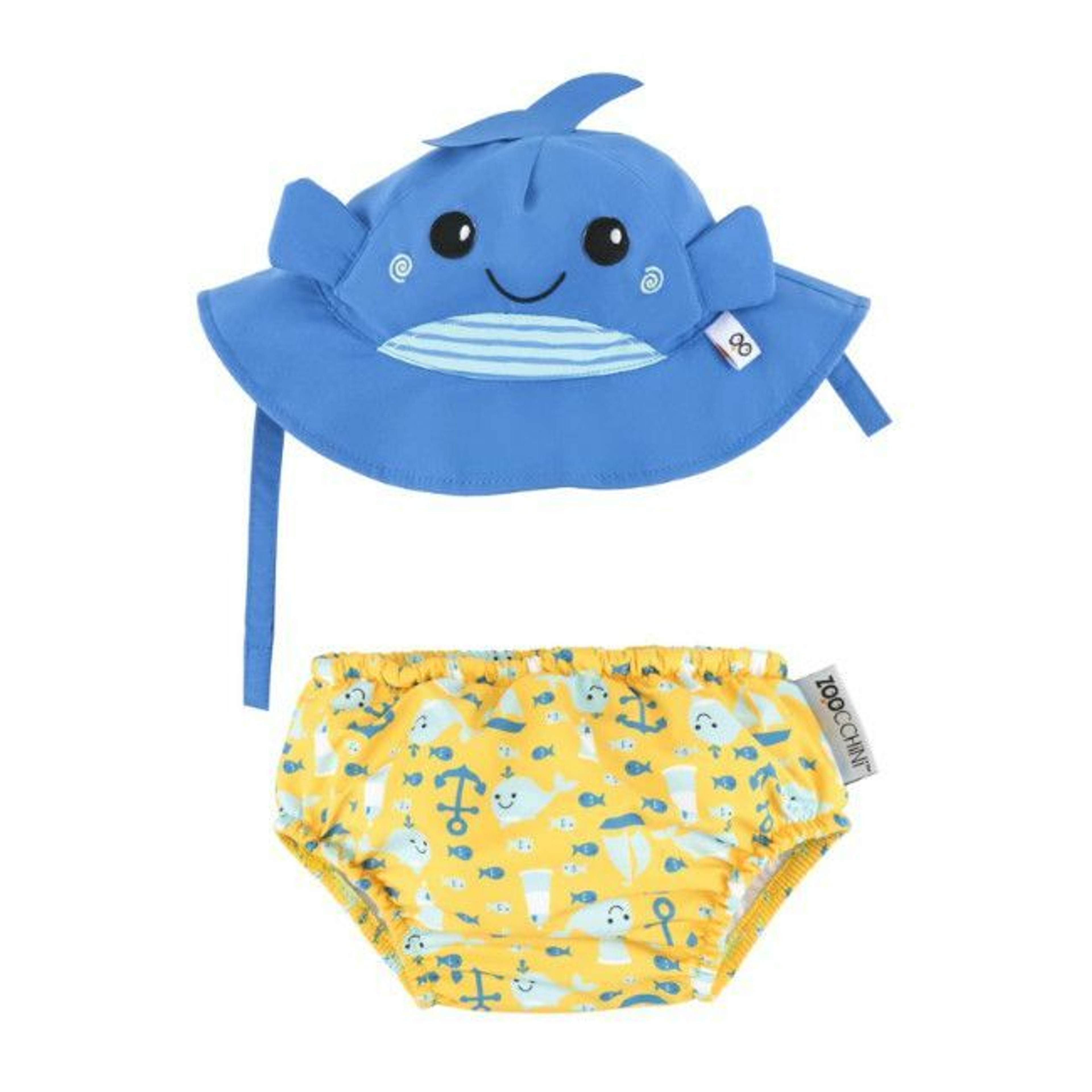 Zoocchini Swim Nappy & Hat Set Whale 6-12M ZOO-006-014