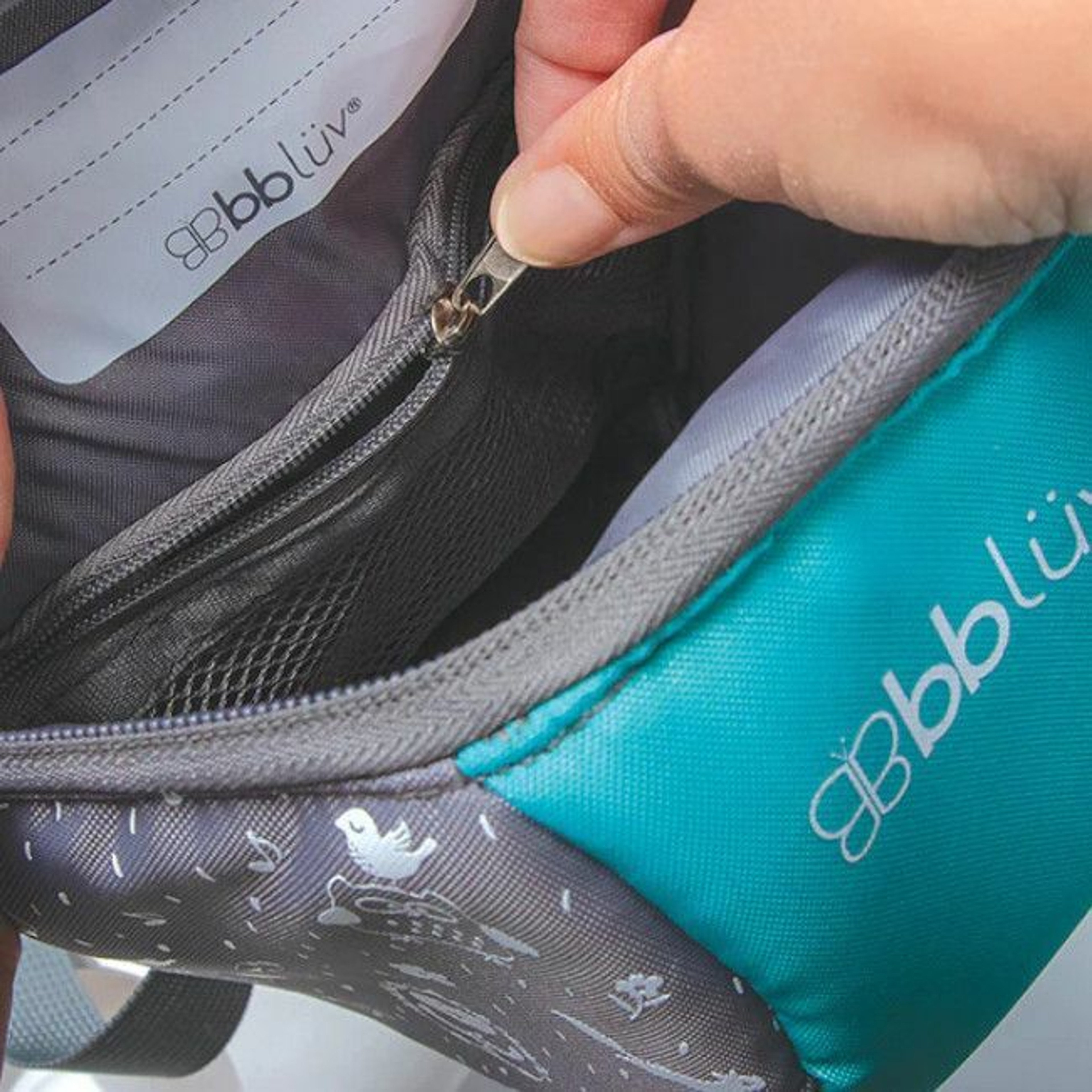 bbluv Mini Mochila de Criança Pak com Alça de Segurança Aqua BBL-148-002