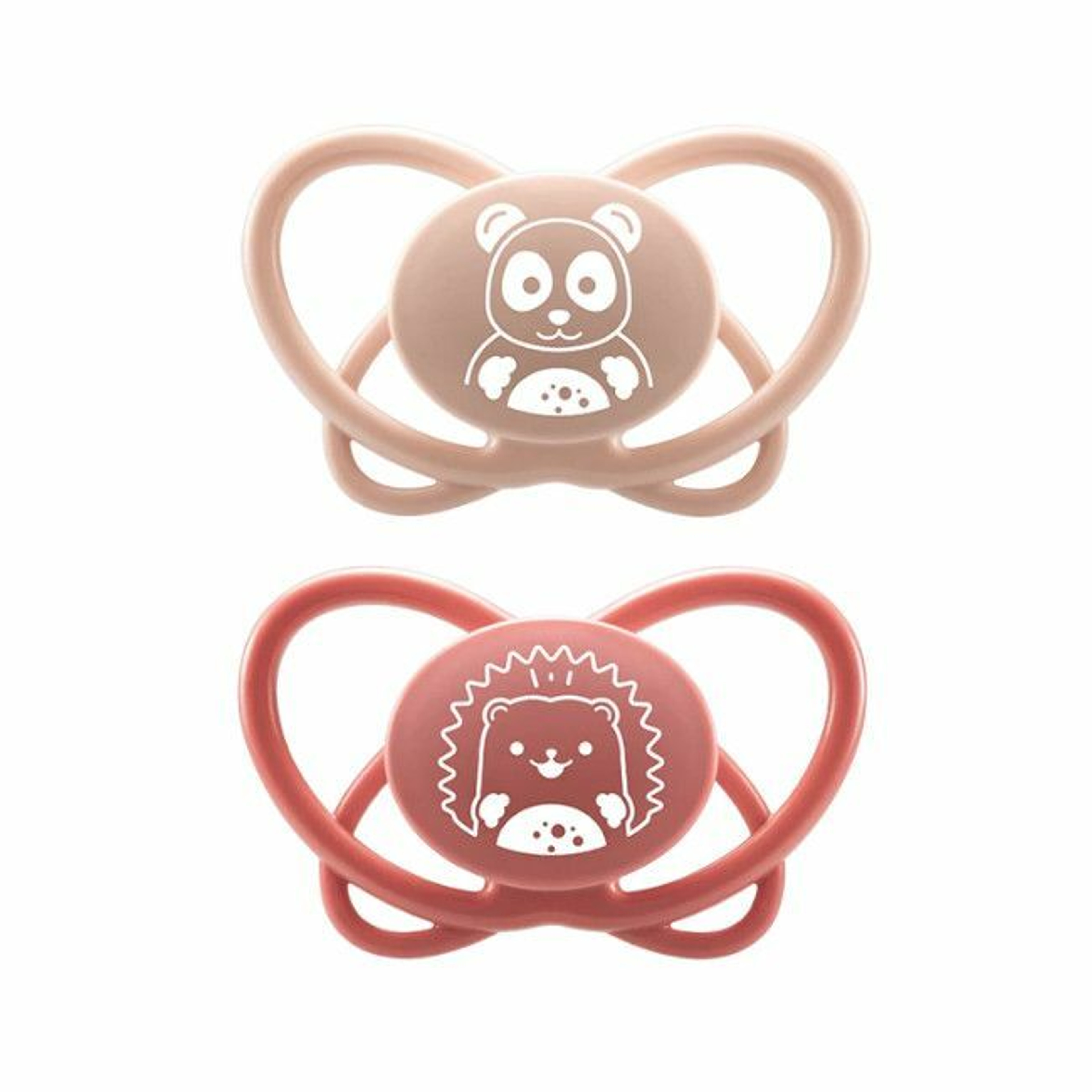 nip 2 Silicone Soothers First Moments My Butterfly Pink 16-32M