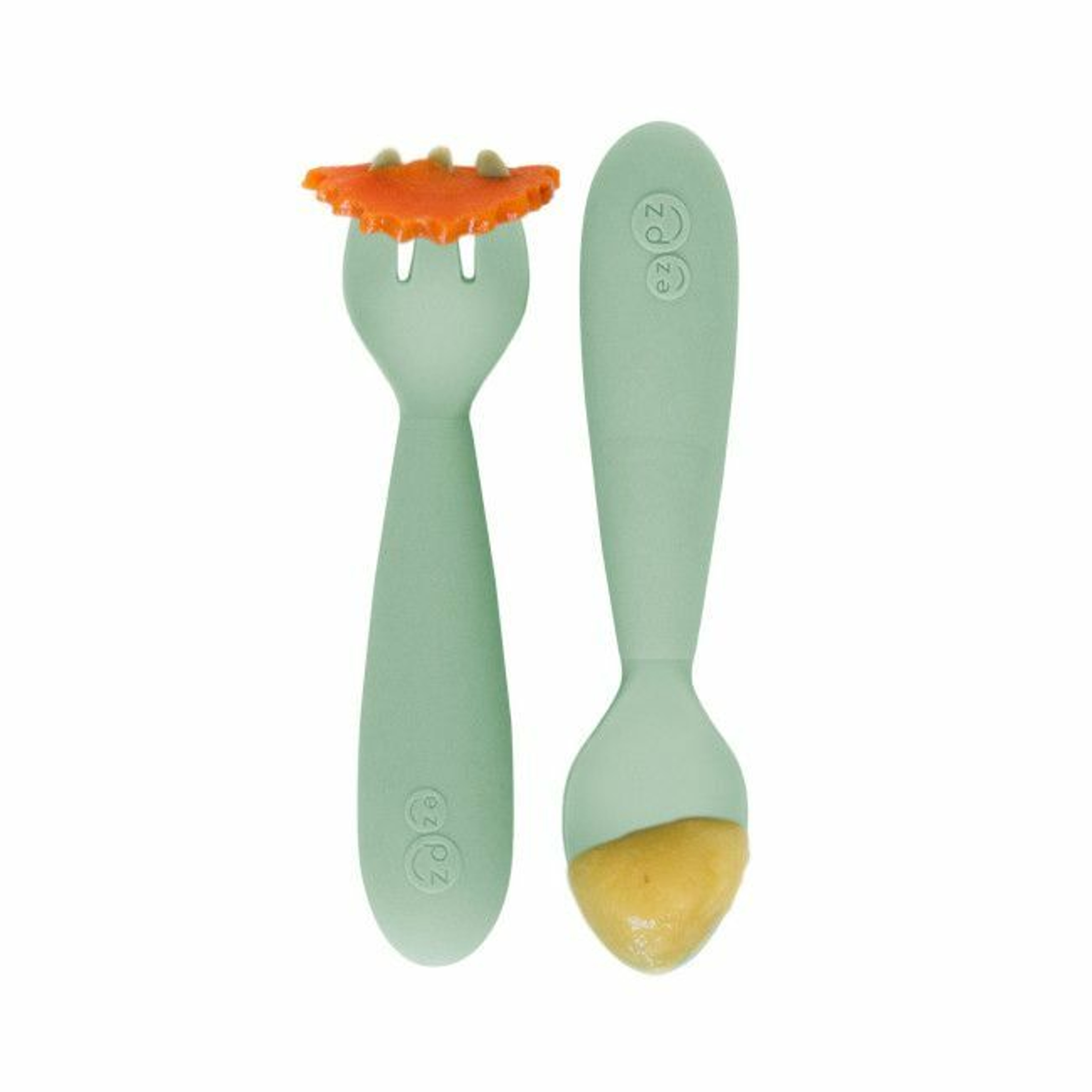 ezpz Pack de 2 Mini Utensils Verde Nórdico EUMUS001
