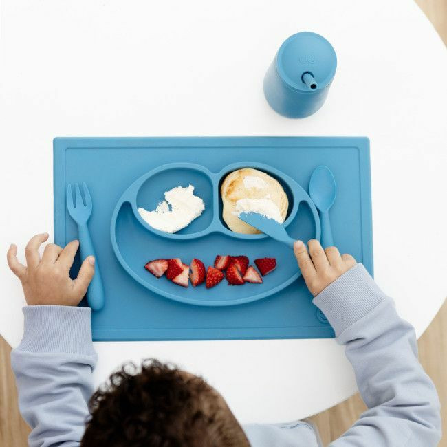 ezpz Pack de 3 Happy Utensils Azul EUHUB003