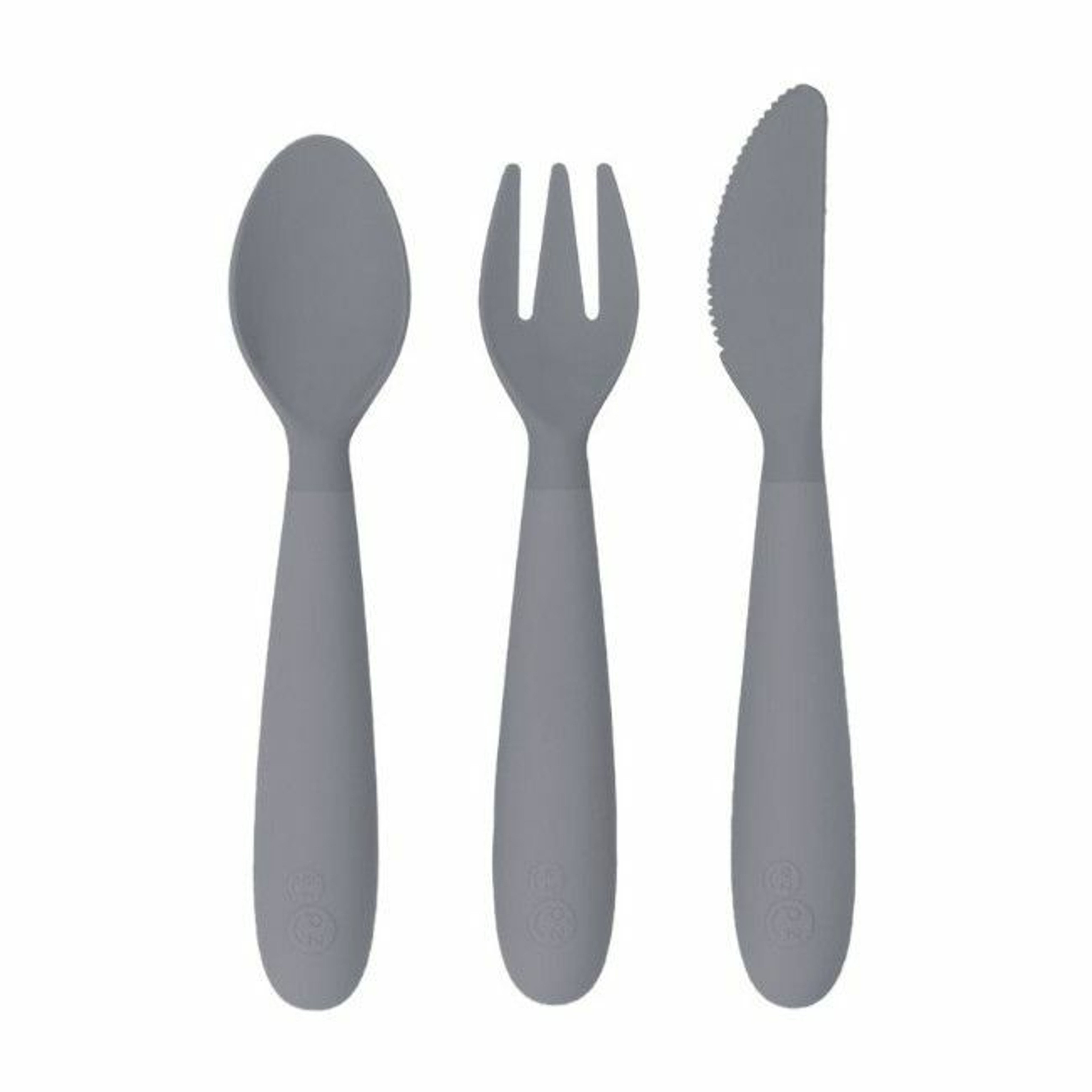 ezpz Pack of 3 Happy Utensils Grey EUHUG005