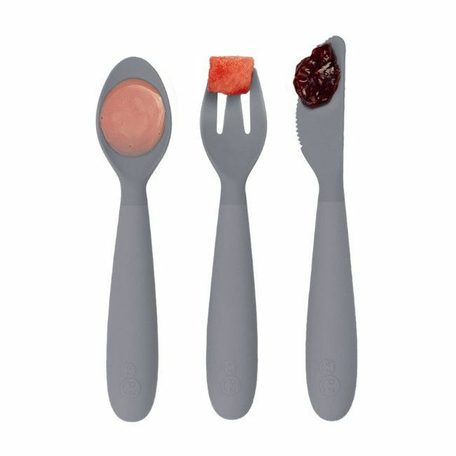 ezpz Pack de 3 Happy Utensils Cinza EUHUG005