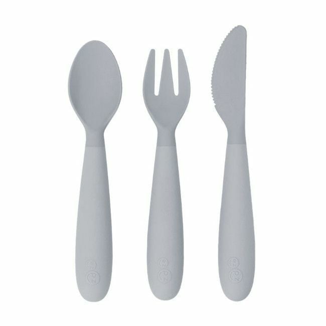ezpz Pack of 3 Happy Utensils Nordic Grey EUHUP003