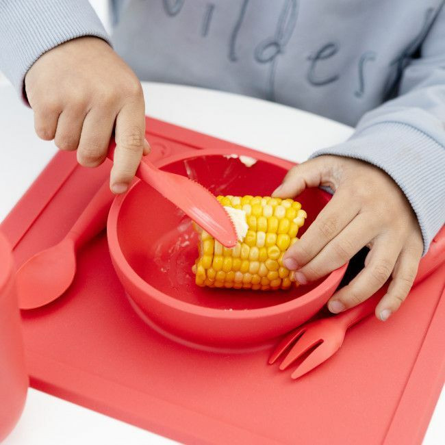 ezpz Pack de 3 Happy Utensils Coral EUHUC004