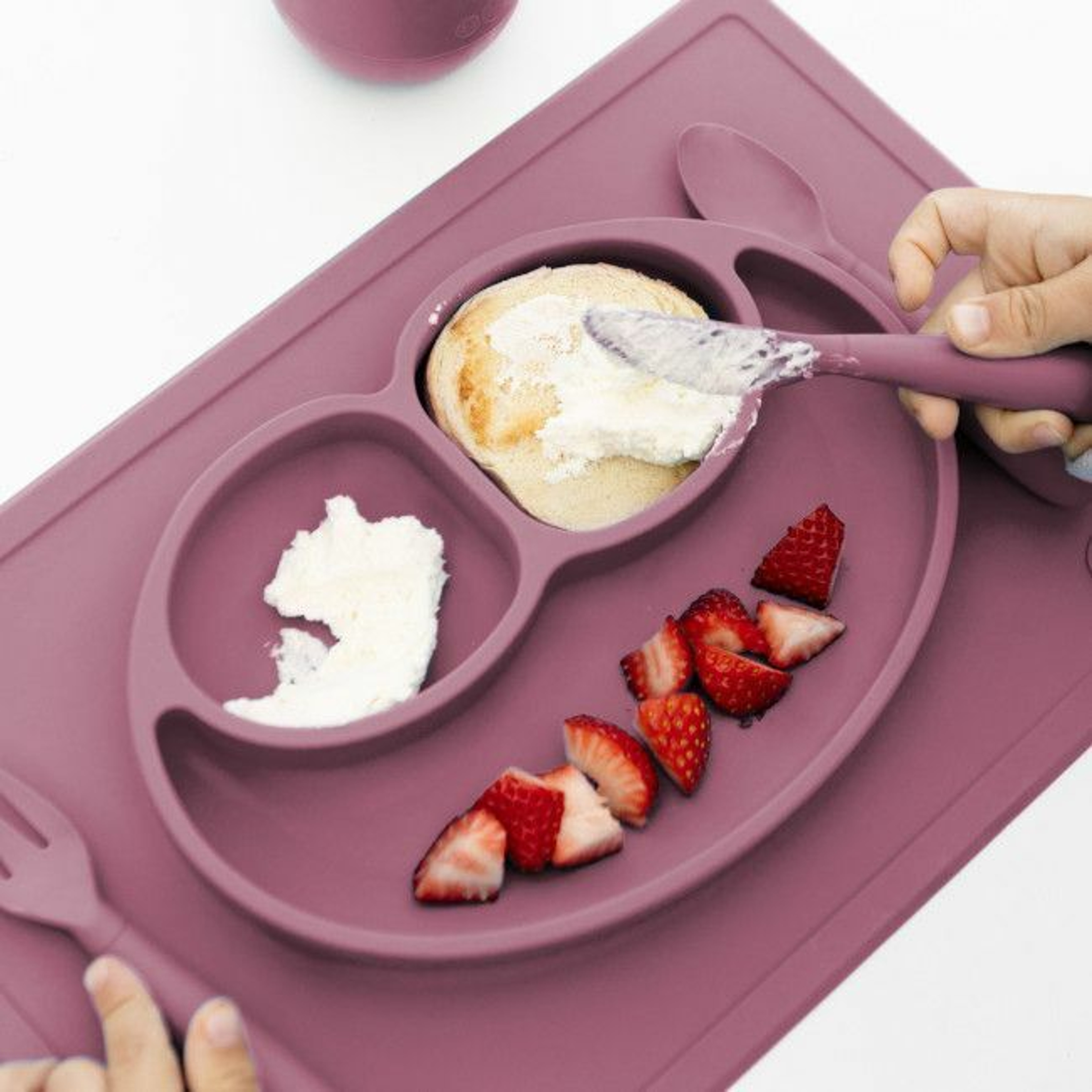 ezpz Pack de 3 Happy Utensils Malva EUHUM001