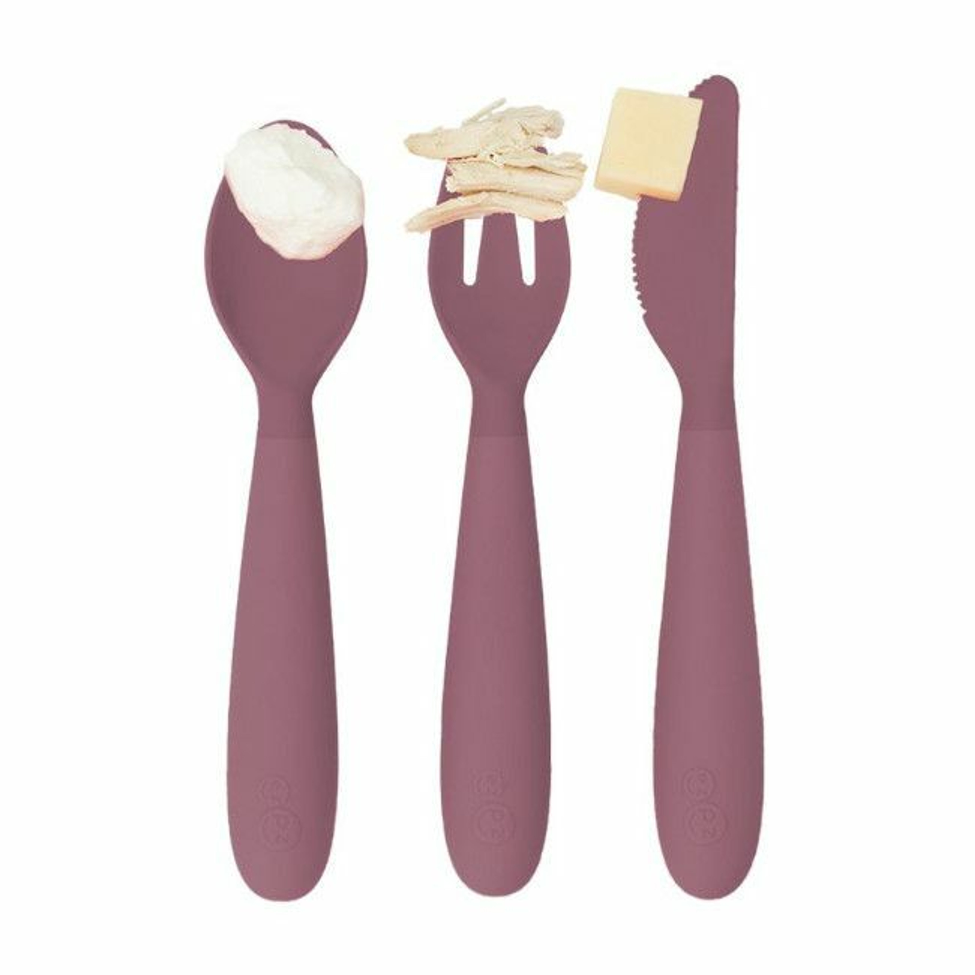 ezpz Pack de 3 Happy Utensils Malva EUHUM001