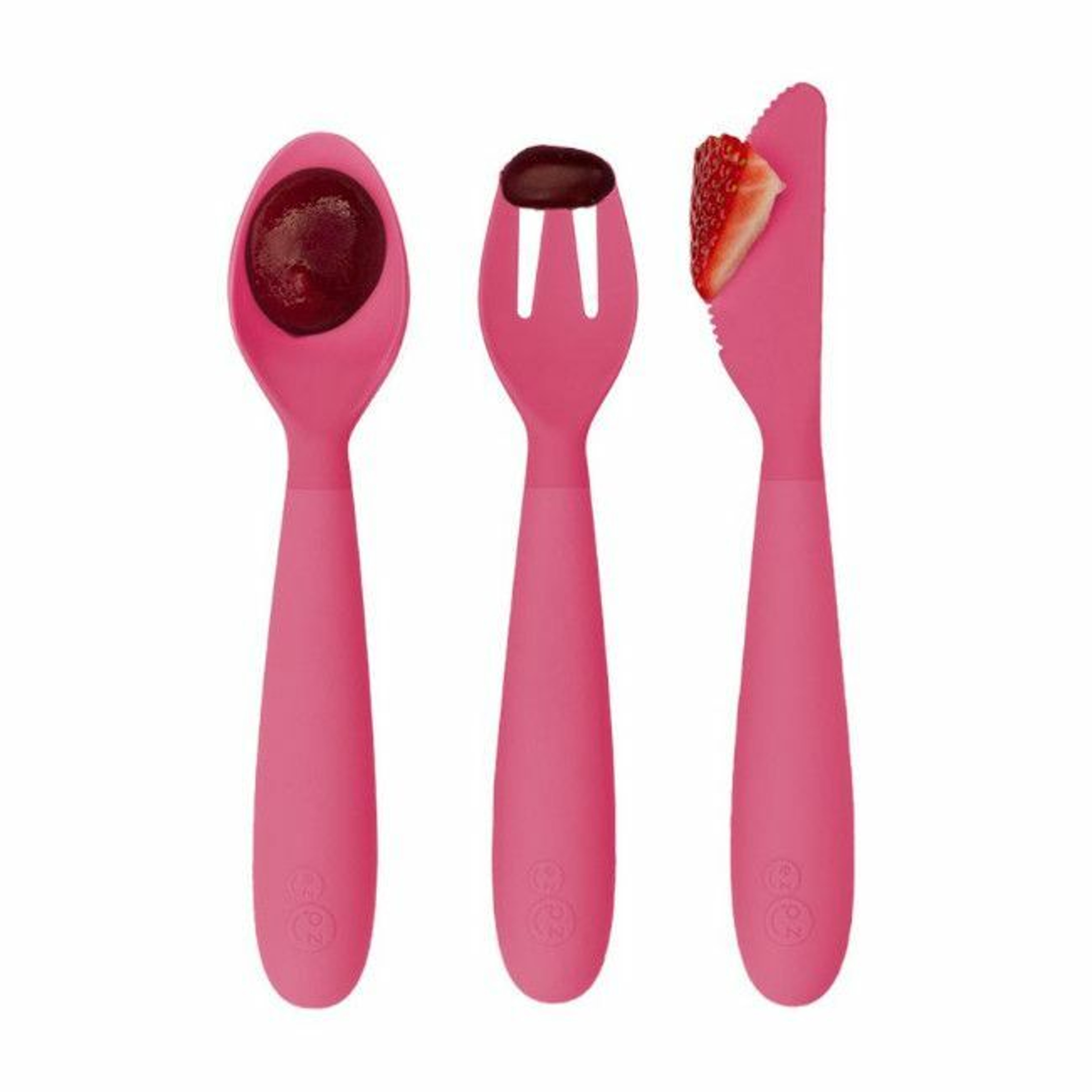 ezpz Pack de 3 Happy Utensils Rosa EUHUP002