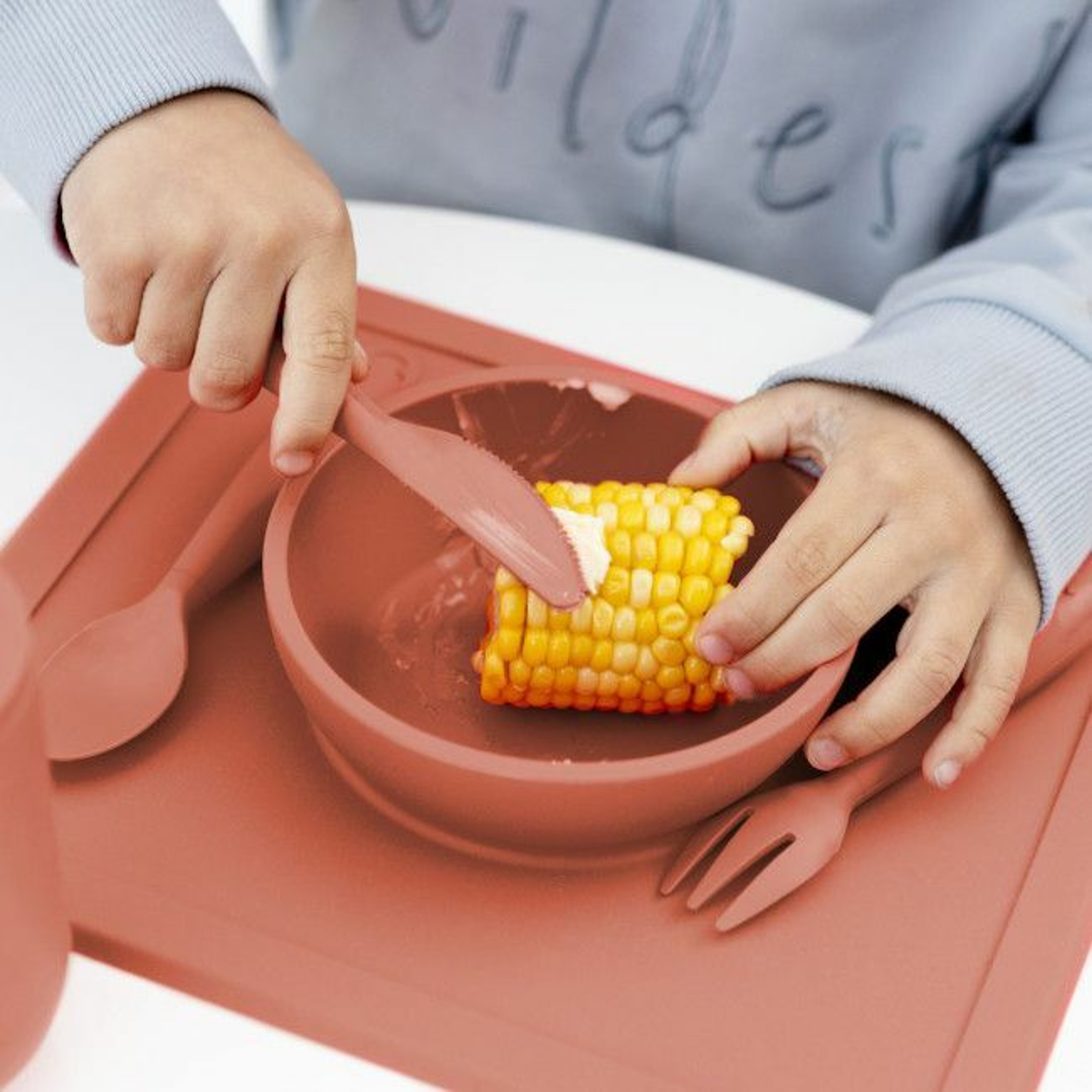 ezpz Pack de 3 Happy Utensils Siena EUHUS003