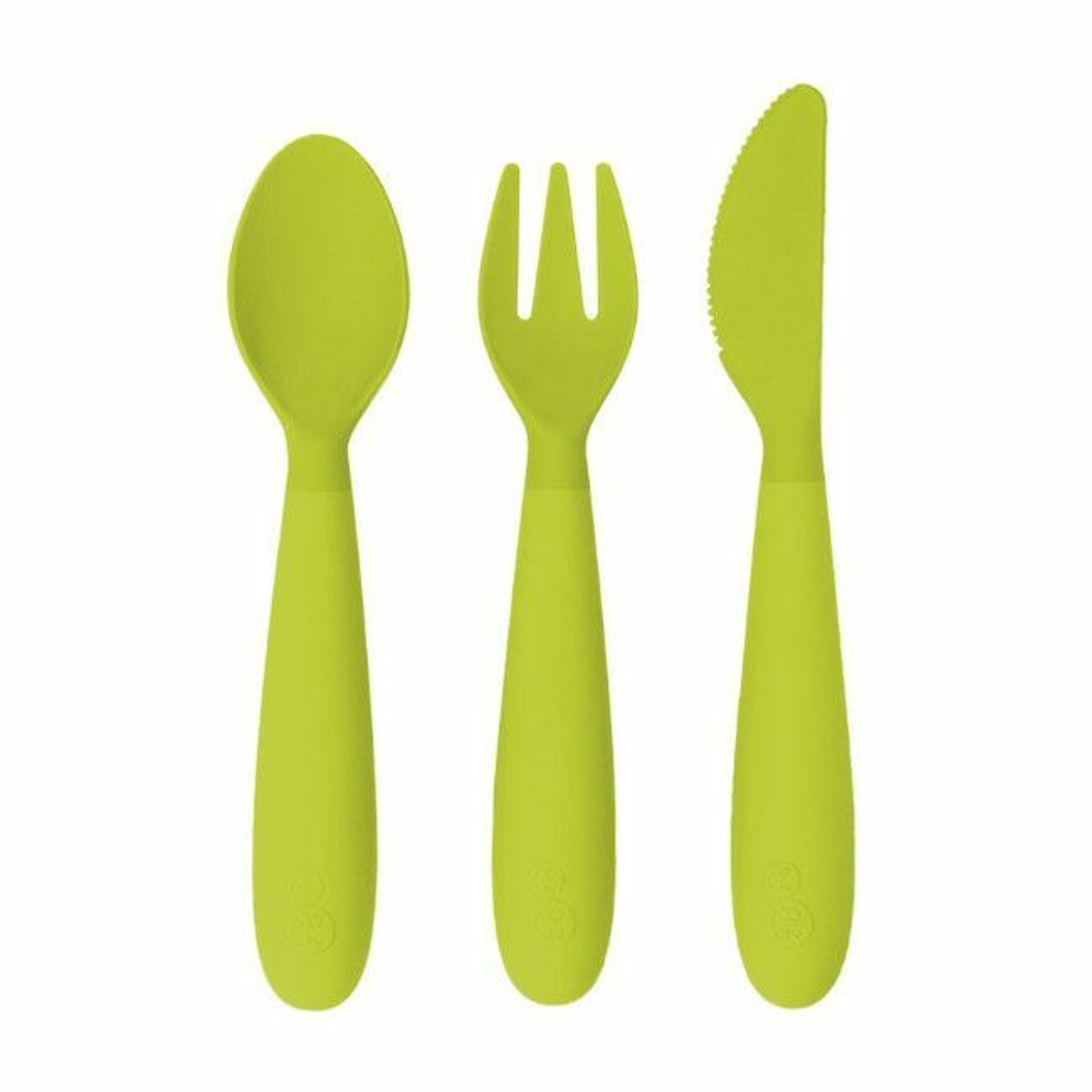ezpz Pack of 3 Happy Utensils Lime Green EUHUG001