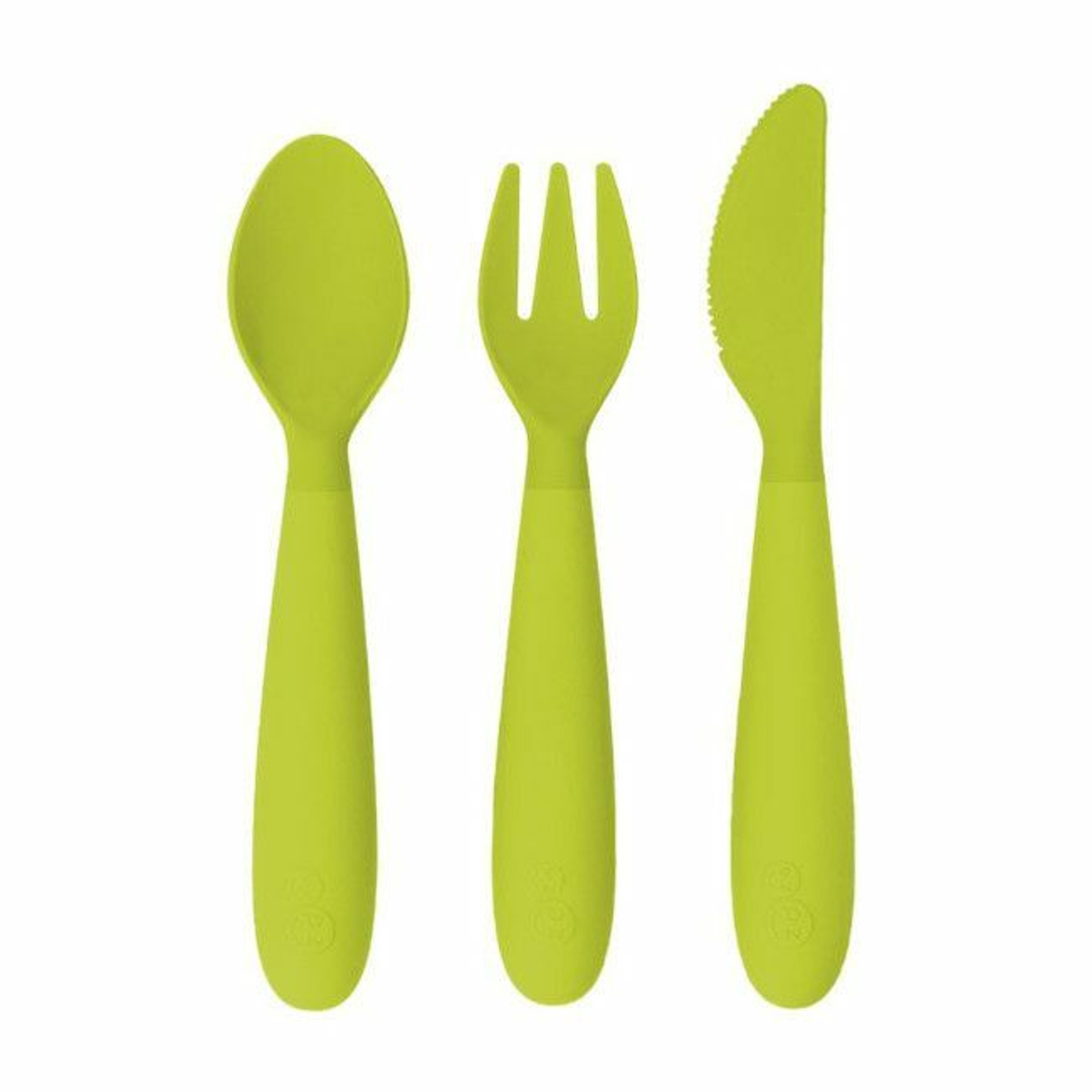 ezpz Pack of 3 Happy Utensils Lime Green EUHUG001