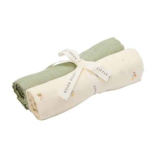 Little Dutch 2 Muslin Cloths 70x70 Forest Treasures & Sage TE51894030