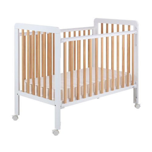 IKID Bari Cot Bed White/Natural 120x60