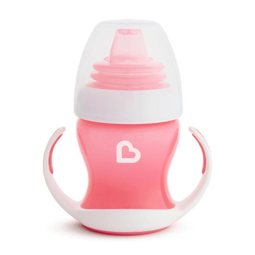 Munchkin Gentle Transition Trainer Cup with Handles 118ml Light Pink +4M 90138