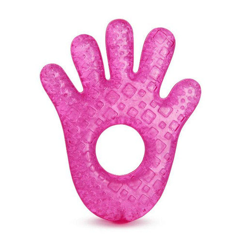 Munchkin Mordedor Fun Ice Mão Pink +0M 9021101 Munchkin Fun Ice Teether Hand Pink +0M 9021101