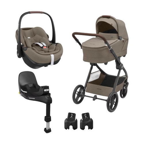 Maxi-Cosi Trio Oxford+ Twillic Truffle + Pebble 360 Pro2 + FamilyFix 360 Pro