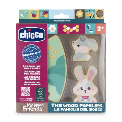 Chicco My Wood Friends Playset Bunny Mother and Baby +2 Years 00012208200000