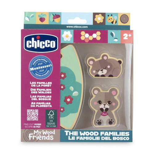 Chicco My Wood Friends Playset Bear Mother and Baby +2 Years 00012208400000