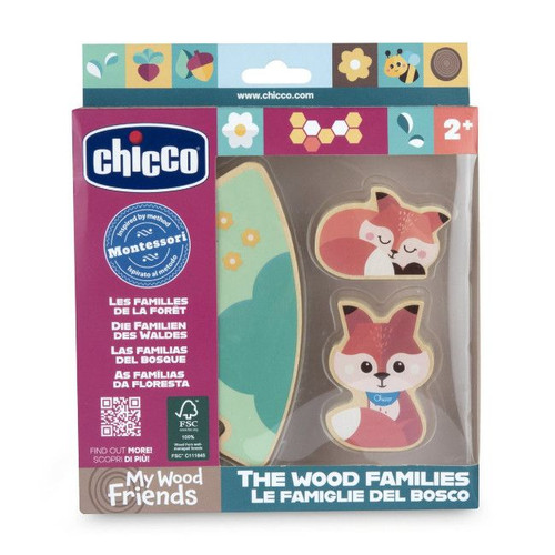 Chicco My Wood Friends Playset Fox Father and Daughter +2 Years 00012208500000