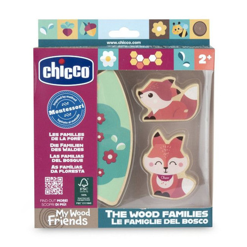 Chicco My Wood Friends Playset Fox Mother and Baby +2 Years 00012208600000