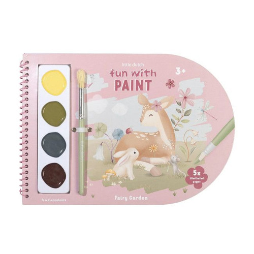 Little Dutch Watercolour Colouring Book Fairy Garden +3 Years 126558